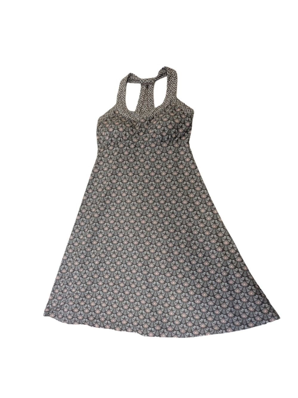 Boho Geo Print Sundress | Prana Racerback Travel Activewear Dress XS (Est.)